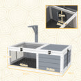 Load image into Gallery viewer, Tortoise House, Wooden Tortoise Enclosure, Tortoise Habitat with Lamp Holder, 2 Pull-Out Trays, Hideaway, Run, for Indoor, Outdoor, Light Grey
