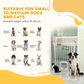 Charger l'image dans la visionneuse de la galerie, 29.5-33.5" Adjustable Dog Gate with Cat Door, Easy-Install Pressure/Hardware Mounted Pet Gate for Doorways and Hallways, White
