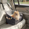 Load image into Gallery viewer, Dog Car Seat for Small Breeds Under 10kg, Dog Booster Seat Detachable Washable with Seat Belt, Thick Cushion, Portable Pet Travel Bed with Storage Pockets, Grey
