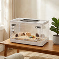 Load image into Gallery viewer, Hamster Cage, Stackable Small Animal Cage with Front Door, Ventilated Gebril Habitat for Dwarf Hamsters, Gerbils, Mice, 22" x 13" x 12", White
