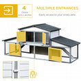 Load image into Gallery viewer, 88.5" x 27.5" x 39.25" Deluxe Wooden Rabbit Hutch Backyard Bunny Cage Small Animal Living House with Outdoor Run, Grey
