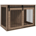 Load image into Gallery viewer, PawHut Dog Crate Furniture, End Table Dog Cage for Large Sized Dog, Dog Kennel Furniture for Indoor Use, 39" x 23" x 24", Walnut Brown
