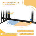 Load image into Gallery viewer, 30"H Tall Dog Gate, Pet Gate with Cat Door, Auto-Close Pressure-Mounted Steel Safety Gate Barrier, Double Locking for Doorways Hallways Stairs, Fits 29"-39.4"W, Black
