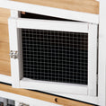 Load image into Gallery viewer, Large Rabbit Hutch Outdoor, 2-Tier Guinea Pig Hutch, Wooden Bunny Run, Small Animal House with Double Side Run Boxes, No-leak Plastic Tray, Ramp, 230 x 53 x 93.5cm, White

