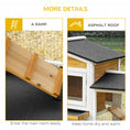 Load image into Gallery viewer, Large Rabbit Hutch Outdoor, 2-Tier Guinea Pig Hutch, Wooden Bunny Run, Small Animal House with Double Side Run Boxes, No-leak Plastic Tray, Ramp, 230 x 53 x 93.5cm, White
