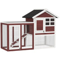 Load image into Gallery viewer, 48" Weatherproof Wooden Rabbit Hutch With Slant Roof And Screened Outdoor Run, Brown
