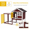 Load image into Gallery viewer, 48" Weatherproof Wooden Rabbit Hutch With Slant Roof And Screened Outdoor Run, Brown
