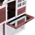 Load image into Gallery viewer, Rabbit Hutch Outdoor Wooden Guinea Pig Hutch Rabbit Run Bunny Cage Small Animal House Pull-Out Tray, Brown, 122 x 62.6 x 92 cm
