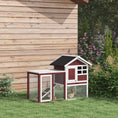 Load image into Gallery viewer, Rabbit Hutch Outdoor Wooden Guinea Pig Hutch Rabbit Run Bunny Cage Small Animal House Pull-Out Tray, Brown, 122 x 62.6 x 92 cm
