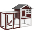 Load image into Gallery viewer, Rabbit Hutch Outdoor Wooden Guinea Pig Hutch Rabbit Run Bunny Cage Small Animal House Pull-Out Tray, Brown, 122 x 62.6 x 92 cm
