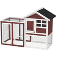 Load image into Gallery viewer, 48" Weatherproof Wooden Rabbit Hutch With Slant Roof And Screened Outdoor Run, Brown
