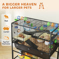 Load image into Gallery viewer, Hamster Cage with Deep Tray, 3 Tier Rolling Rat Cage with Storage Shelf, Big Exercise Wheel, Tube System, Hut, Platforms, Ramps, Food Dish, Water Bottle, for Syrian, Gerbil, Mouse
