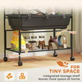 Load image into Gallery viewer, Large Hamster Cage with 7" Deep Tray, 3 Tier Rolling Gerbil Cage with Storage Shelf, Big Exercise Wheel, Tube System, Hut, Platforms, Ramps, for Syrian, Gerbil, Rat
