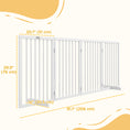 Load image into Gallery viewer, Free Standing Pet Gate, Foldable Dog Gates with 2 Support Feet, 4 Panels for Doorway Stairs, 30" High Wooden Pet Fence for Small Medium Dogs, Indoor Use, White
