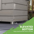 Load image into Gallery viewer, Outdoor Wooden Cat House, Elevated Cat Shelter Kennel, Pet Play House with Openable Top, Asphalt Roof, Window, 87 x 52 x 44 cm, Grey
