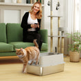 Charger l'image dans la visionneuse de la galerie, Stainless Steel Cat Litter Box, XL Kitty Litter Box for Big and Multiple Cats with High Wall Side, Scoop, Anti-Leakage, Easy Cleaning & Odor Free
