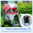 Load image into Gallery viewer, Dog Pram Rain Cover, Cover for Dog Stroller Buggy, with Front, Rear Entry
