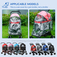 Load image into Gallery viewer, Dog Pram Rain Cover, Cover for Dog Stroller Buggy, with Front, Rear Entry
