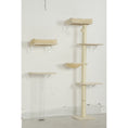 Load image into Gallery viewer, Cat Wall Shelves, 3-in-1 Cat Wall Furniture Set with Scratching Post, Beds, Platforms, Hammock, Space-Saving Kitten Climber for Indoor Kittens Climbing Sleeping, Beige
