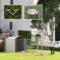 Load image into Gallery viewer, PawHut Large Outdoor Dog Kennel, Heavy Duty Dog Kennel Outside with Waterproof & UV-Resistant Cover, Rotating Bowls Door, Galvanized Chain Link Dog Run for Medium & Large Dogs, 19.7' x 7.5' x 7.5'
