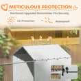Load image into Gallery viewer, PawHut Large Outdoor Dog Kennel, Heavy Duty Dog Kennel Outside with Waterproof & UV-Resistant Cover, Rotating Bowls Door, Galvanized Chain Link Dog Run for Medium & Large Dogs, 19.7' x 7.5' x 7.5'
