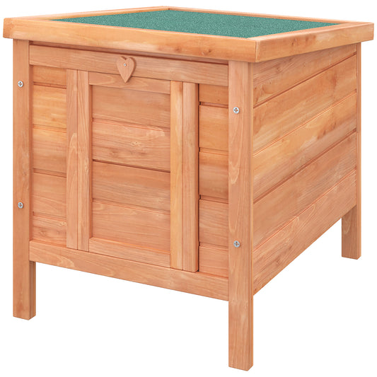 Small Wooden Rabbit Hutch Bunny Cage Guinea Pig Cage Duck House Dog House with Openable & Waterproof Roof, for Rabbits, Chickens, Ducks, Natural