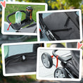 Load image into Gallery viewer, Pet Stroller for Small Miniature Dogs Cats Foldable Travel Carriage with Wheels Zipper Entry Cup Holder Storage Basket Grey
