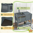 Load image into Gallery viewer, Wooden Tortoise House Habitat with Shelf, Tortoise Enclosure for Small Animals with Light Support Frame, Reptile Cage with Tray for Indoor Use, 33" L x 20" W x 41" H
