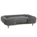Load image into Gallery viewer, Dog Sofa, Elevated Dog Couch for Large Dogs, Removable Washable Pet Sofa Cat Bed with Anti-slip Foot Pads, Dark Grey
