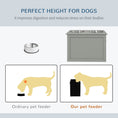 Load image into Gallery viewer, Elevated Dog Bowls for Large Dogs with Storage Dog Pet Diner Function 2 Stainless Steel Dog Bowls Elevated Base for Big-sized Dogs and Other Large Pets, Grey

