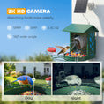 Load image into Gallery viewer, Smart Bird Feeder with Camera, AI Identify 16000+ Birds, 2K HD Live Video, Auto Video Capture, Motion Detection, Instant Arrival Alerts, 3W Solar Powered, Bird Lover Gifts

