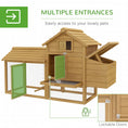 Load image into Gallery viewer, Small Chicken Coop with Run Hen House Poultry Coops Cages Nesting Box Wood 150.5 x 54 x 87cm

