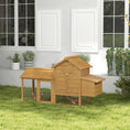 Load image into Gallery viewer, Small Chicken Coop with Run Hen House Poultry Coops Cages Nesting Box Wood 150.5 x 54 x 87cm
