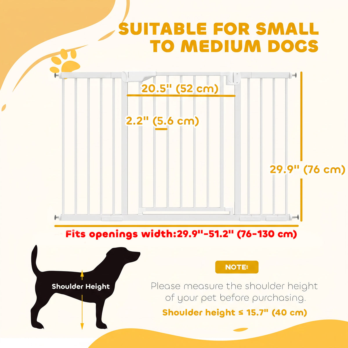 30"-51" Baby Gate, 30"H Pet Gate with 3 Extension Kit, Auto-Close, Two-Way Open, Pressure Mounted for Stair, Doorways and Hallways, Black