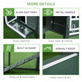 Load image into Gallery viewer, 84" Chicken Coop Wooden Hen House Rabbit Hutch Poultry Cage Pen Outdoor Backyard with Nesting Box and Run, Green
