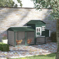 Load image into Gallery viewer, 84" Chicken Coop Wooden Hen House Rabbit Hutch Poultry Cage Pen Outdoor Backyard with Nesting Box and Run, Green
