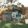 Load image into Gallery viewer, 84" Chicken Coop Wooden Hen House Rabbit Hutch Poultry Cage Pen Outdoor Backyard with Nesting Box and Run, Green
