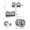 Load image into Gallery viewer, 5Pcs Cat Wall Furniture with Perch, Cat House, Scratching Post, Wall-Mounted Cat Tree for Indoor Cats - Grey
