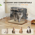 Charger l'image dans la visionneuse de la galerie, Stainless Steel Litter Box with Lid, 100° Flip Top XL Enclosed Litter Box with Scoop for Cats, Side Top Dual Entry, Odor Free, Easy Cleaning, Anti-Urine Leakage, Dark Grey
