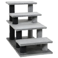 Load image into Gallery viewer, Pet Stairs, Cat Stairs with 2/3/4-Step Flexible Setup for Bed, Sofa, Pet Steps with Scratching Posts for Indoor Cats/Dogs to Climb High Bed and Couch, Gray
