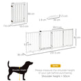Load image into Gallery viewer, Wooden Dog Gate, Dog Fence Indoor, 80 cm Tall Freestanding Pet Gate for Small and Medium Dogs with 4 Panels, 2 Support Feet, White
