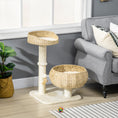 Load image into Gallery viewer, 28" Cat Tree with Scratching Post, Cat Tower for Indoor Cats with Double Beds, Beige
