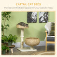 Load image into Gallery viewer, 28" Cat Tree with Scratching Post, Cat Tower for Indoor Cats with Double Beds, Beige
