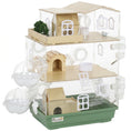 Charger l'image dans la visionneuse de la galerie, Large Hamster Cage, 3 Tiers Acrylic Hamster Habitat with Water Bottles, Dishes, Running Wheel and External Bathrooms for Pet Mice, Dwarf Hamster, 13.4" L x 9.8" W x 20.5" H
