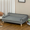 Load image into Gallery viewer, Dog Sofa with Legs Water-resistant Fabric, Pet Chair Bed for Large, Medium Dogs, Grey, 100 x 62 x 32 cm
