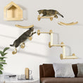 Load image into Gallery viewer, 8 Piece Cat Shelves Set, Cat Wall Furniture with Condo, 3 Perches, 3 Scratching Posts, Steps, Wall Mounted Cat Tree for Indoor Cats, Beige
