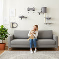 Load image into Gallery viewer, Cat Wall Shelves, 4 Pcs Cat Wall Furniture Climber Set with Scratching Post & Pad, Condo, Hammock, Bed, Step, Hanging Pompoms, Perches, for Kitty Climbing, Sleeping, Playing
