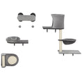 Load image into Gallery viewer, Cat Wall Shelves, 4 Pcs Cat Wall Furniture Climber Set with Scratching Post & Pad, Condo, Hammock, Bed, Step, Hanging Pompoms, Perches, for Kitty Climbing, Sleeping, Playing
