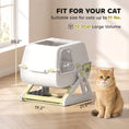 Load image into Gallery viewer, Cat Litter Box with Lid, Enclosed Cat Litter Box with Deodorization Bag & Drawer Pan, High Sides & Flip-to-Clean, Multi-Entry Design, Odor Control, Yellow

