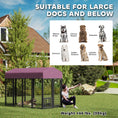 Load image into Gallery viewer, PawHut 7.9' x 4' x 6' Outdoor Dog Kennel, Welded Wire Heavy Duty Dog Run with 360° Rotating & 4 Level Adjustable Bowls, Dog Kennel Outside with Waterproof & UV Resistant Cover, for S&M&L Dogs
